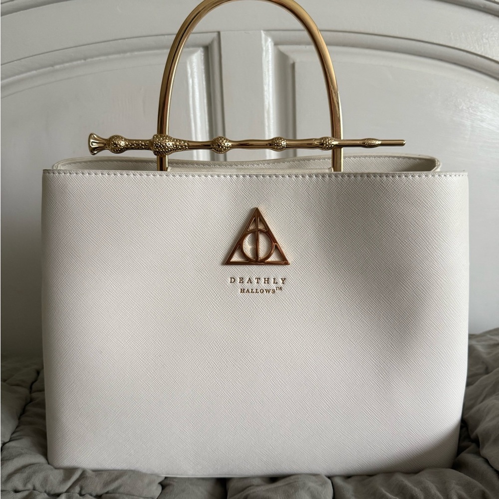 Loungefly White and Gold Tote Bag